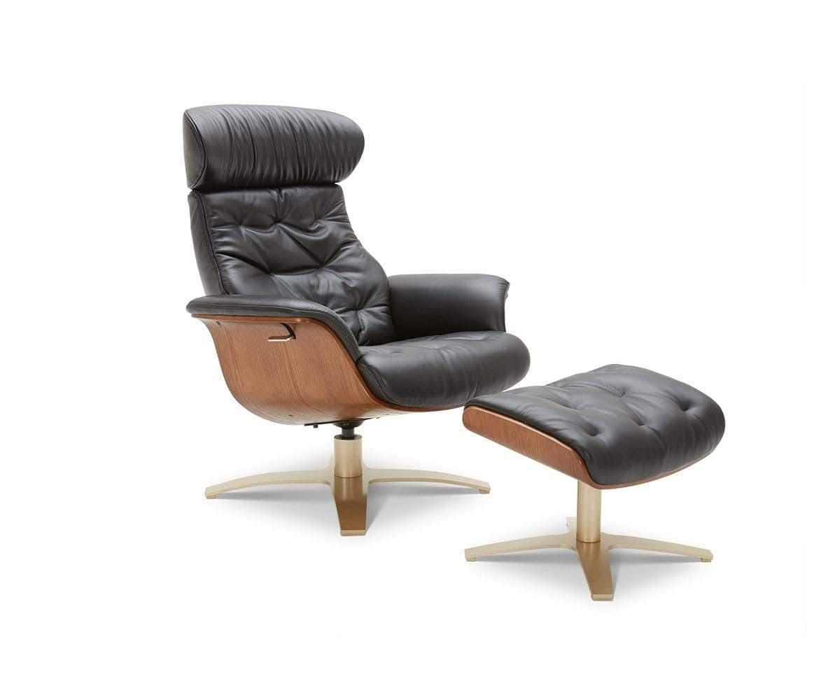 Anselmo Leather Recliner & Ottoman