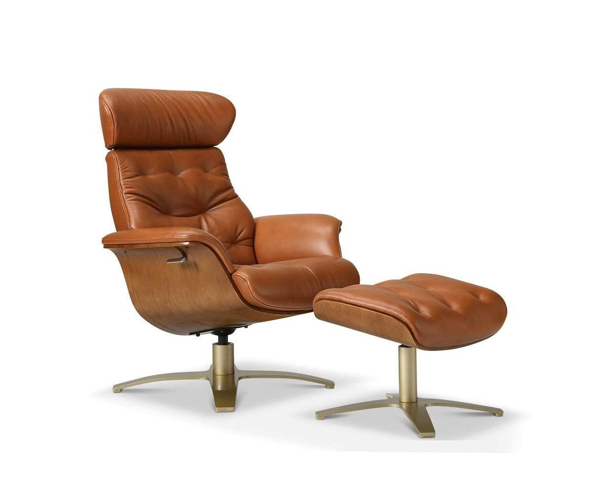 Anselmo Leather Recliner & Ottoman