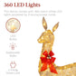 3-Piece Lighted Christmas Deer Set Outdoor Decor with LED Lights