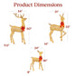 3-Piece Lighted Christmas Deer Set Outdoor Decor with LED Lights