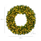 Pre-Lit Artificial Fir Christmas Wreath w/ LED Lights, Plug-In, PVC Tips