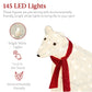 2-Piece Lighted Polar Bear Family Outdoor Decor Set w/ LED Lights