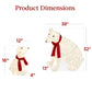 2-Piece Lighted Polar Bear Family Outdoor Decor Set w/ LED Lights