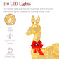 2-Piece Lighted Christmas Deer Family Outdoor Decor Set with LED Lights