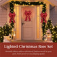 Set of 3 Pre-Lit Christmas Bow Decoration, LED Holiday Decor w/ 8 Functions