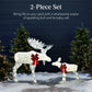 2-Piece Moose Family Lighted Outdoor Christmas Decoration Set w/ 170 Lights