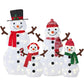 2D Lighted Snowman Family Set Outdoor Yard Decor w/ Twinkling LED Lights