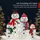 2D Lighted Snowman Family Set Outdoor Yard Decor w/ Twinkling LED Lights