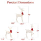 6.5ft 3-Piece Lighted Christmas Deer Set Outdoor Decor with LED Lights