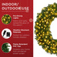 Pre-Lit Artificial Fir Christmas Wreath w/ LED Lights, Plug-In, PVC Tips