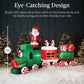 Pre-lit Inflatable Christmas Train & Animated Santa Claus - 8.5ft